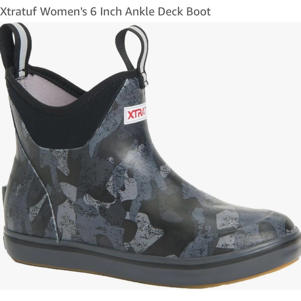 Women's Black Ankle Deck Boot